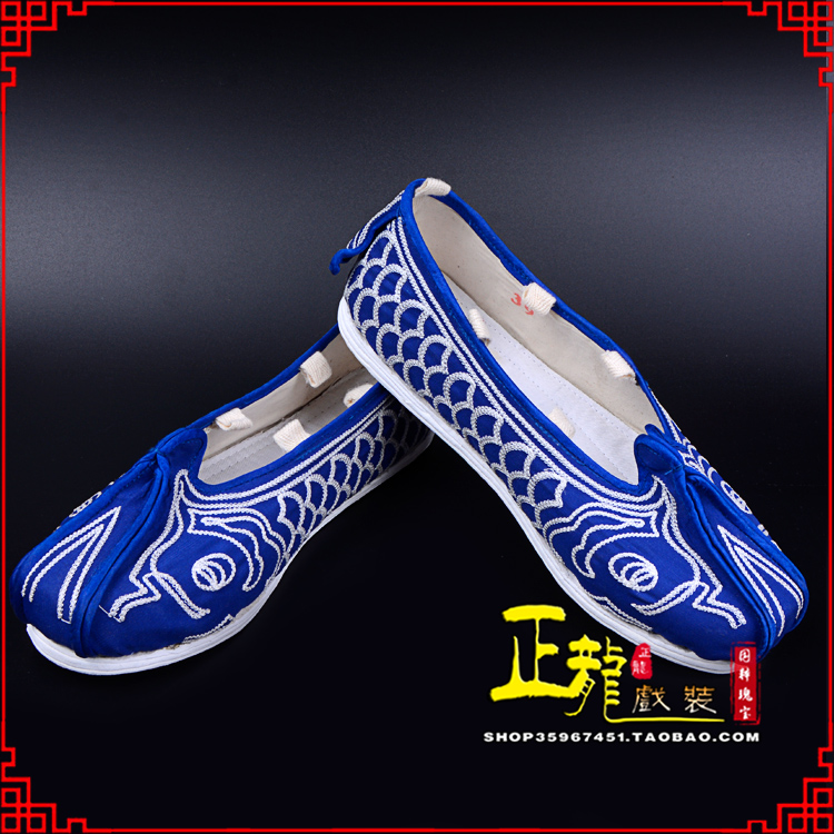 阿合奇戏鞋舞台演出鞋水路英雄三义斋布底鱼鳞洒