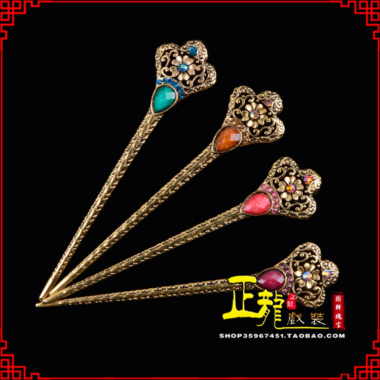 阿合奇头饰老旦青衣员外夫人簪子 老旦发簪